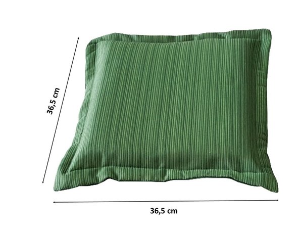 Stuhlkissen Softkissen Sitzkissen Gartenkissen 36,5x36,5 cm Grün mit Streifen