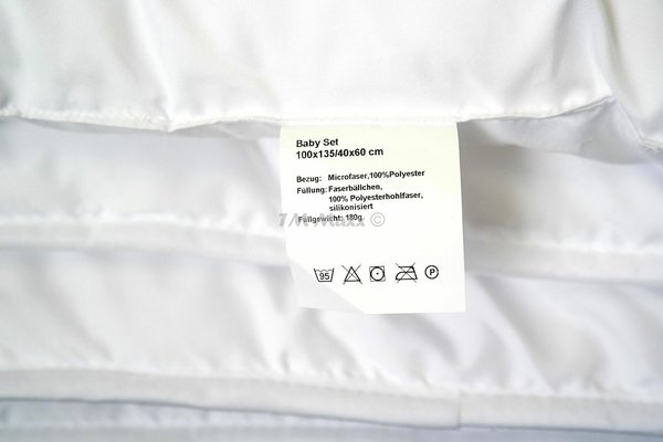 Premium Baby Set Bett Bettdecke mit Tasche Steppbett+Kissen100x135/40x60 Bärchen