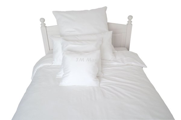 Bettwäsche Satin  Bettdeckenbezug mit Reißverschluss 135x200cm, weiß